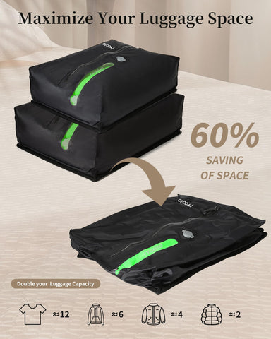 OEODAJ vacuum bags compression cubes keep clothes compact and organized