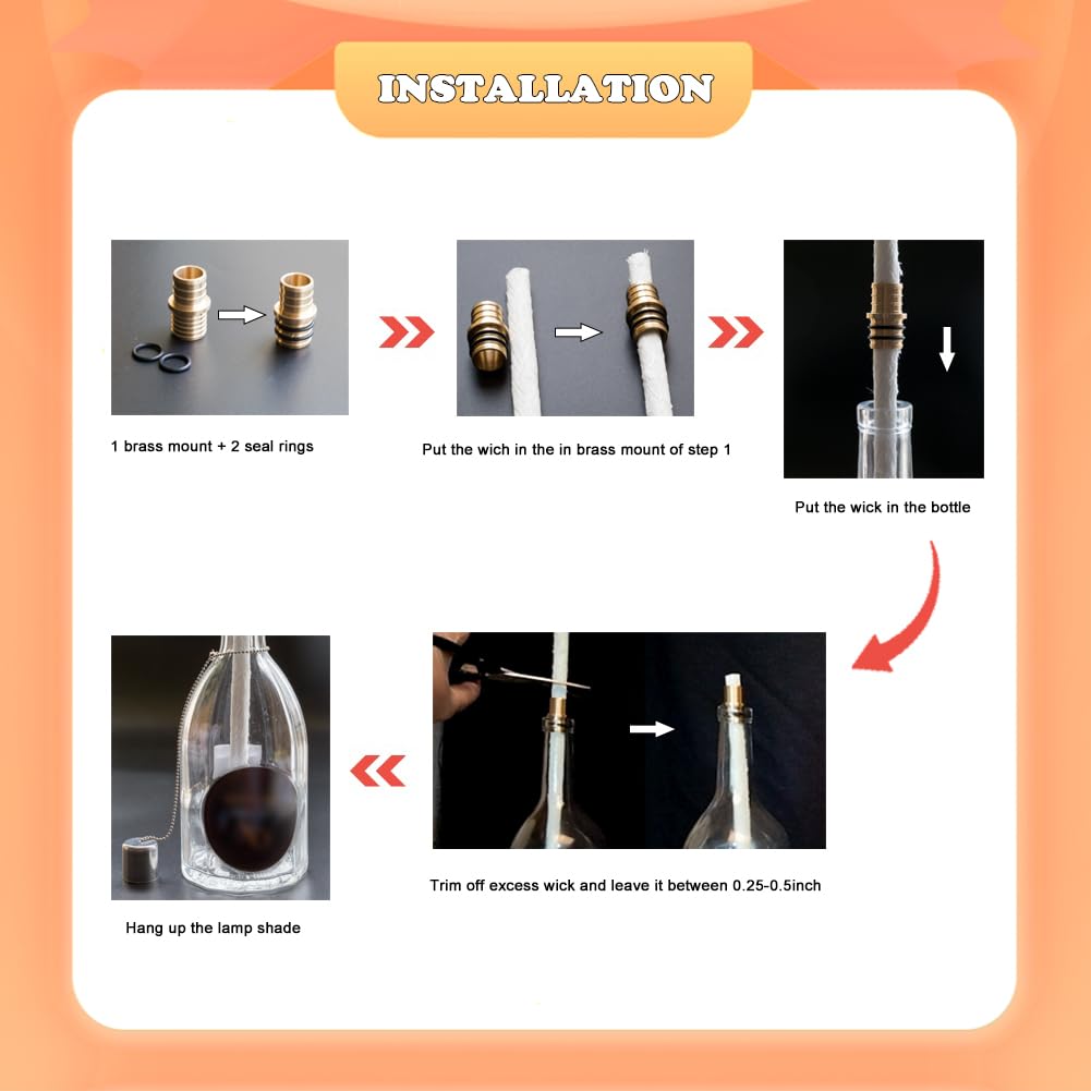 OEXEO brass wick mounts providing secure easy installation
