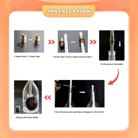 OEXEO brass wick mounts providing secure easy installation