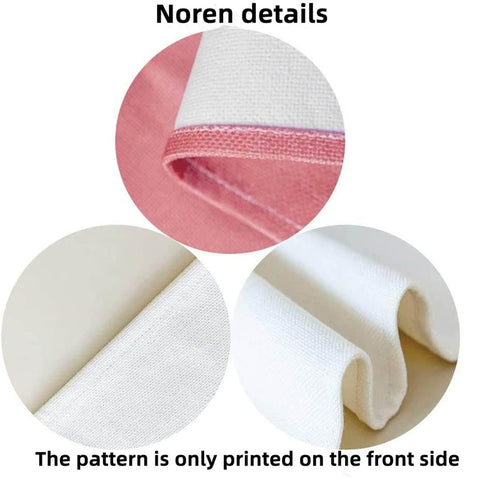 Ofat Home easy-installation rod-pocket noren for quick, tool-free setup.