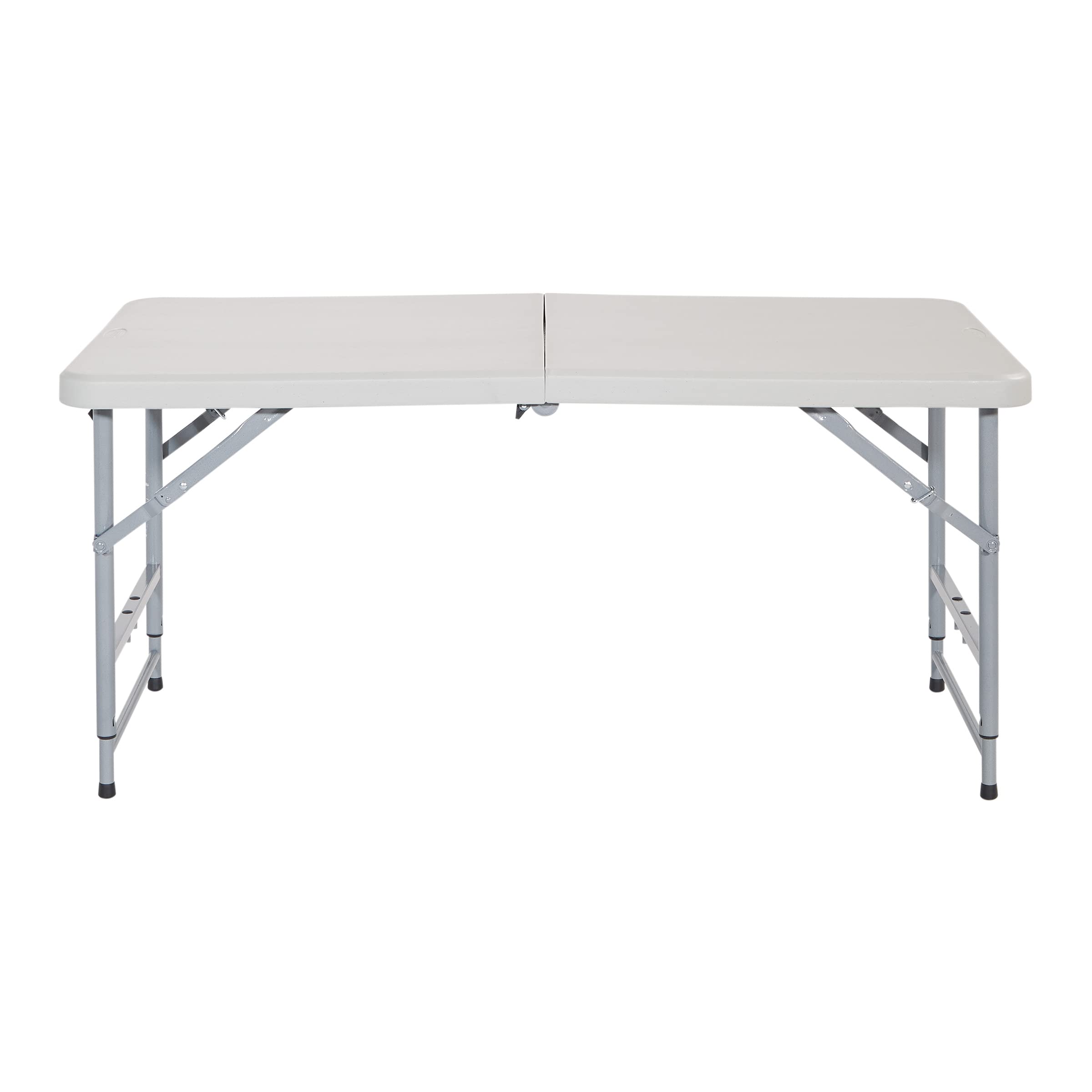 Office Star Resin Rectangle Table built-in carrying handle simplifies moving between spaces.