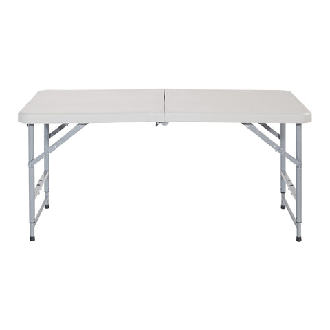 Office Star Resin Rectangle Table built-in carrying handle simplifies moving between spaces.