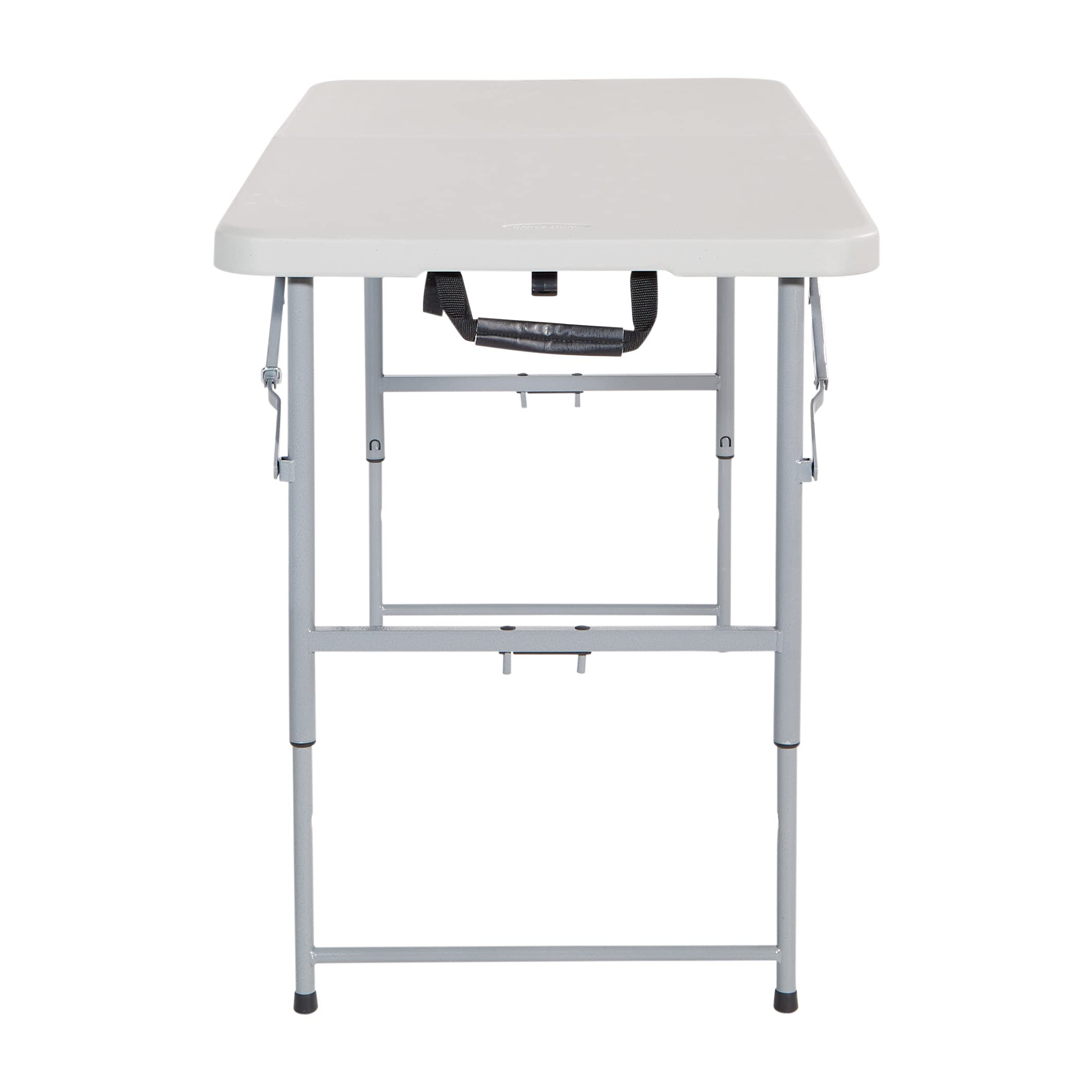 Office Star Resin Rectangle Table height-adjustable legs allow comfortable, adaptable work surfaces.