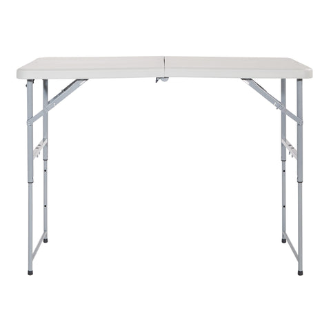 Office Star Resin Rectangle Table locking latch keeps the table steady during use.