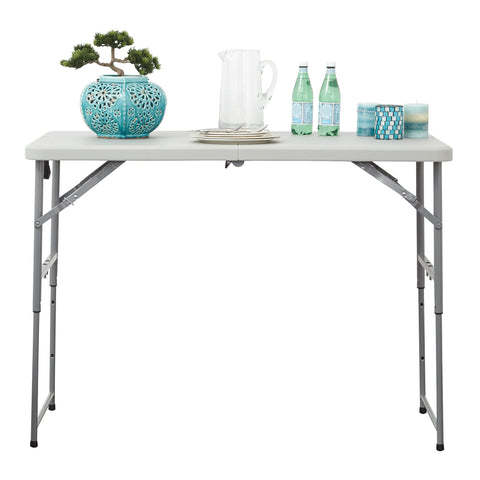 Office Star Resin Rectangle Table waterproof surface suits indoor and outdoor tasks.