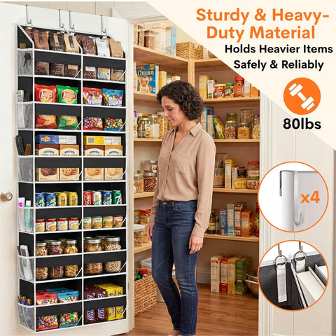 Ofiray-Home 20-inch expanded width provides roomy door storage with strong support.