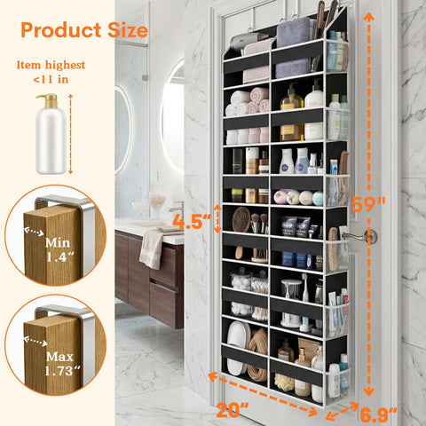 Ofiray-Home four hooks and twelve mesh pockets enable quick access to small items.