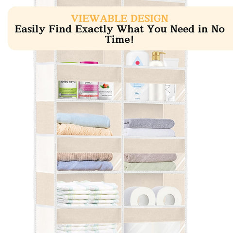 Ofiray-home unit showing 4 hooks and 12 mesh pockets for essentials