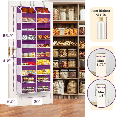Ofiray-Home door organizer with 4 hooks providing sturdy support on standard doors