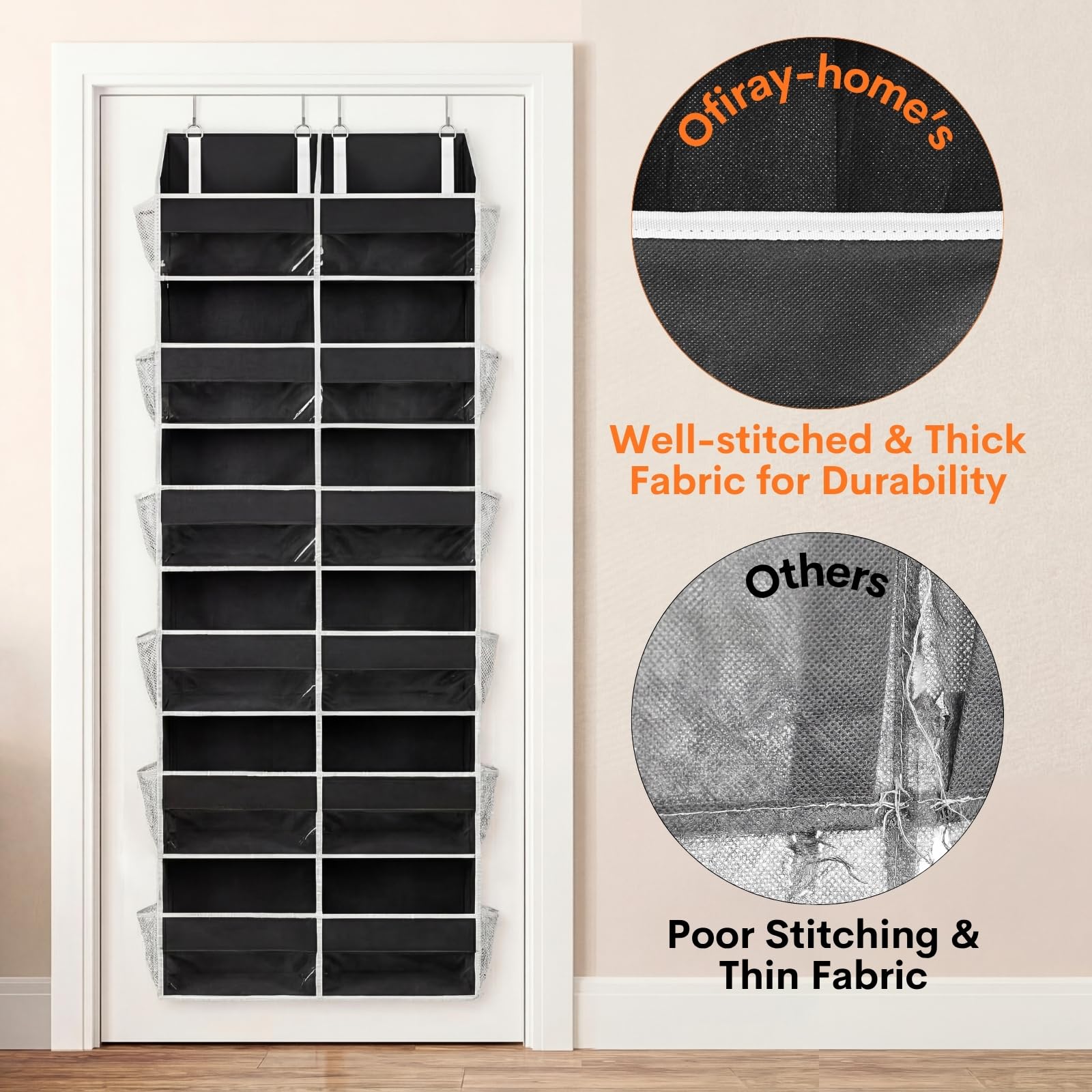 Ofiray-Home easy-install design makes setup quick on standard doors.