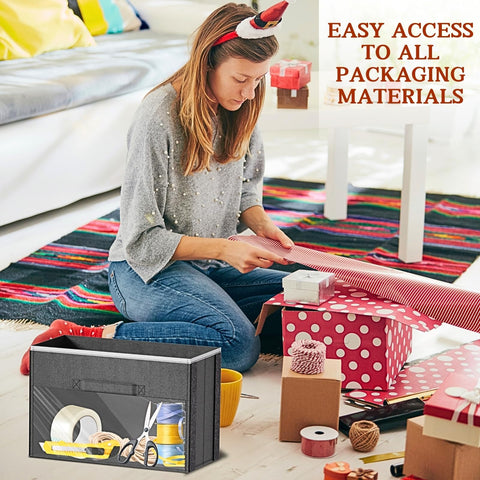 Ofiray-home versatile storage saves floor space in busy craft rooms.