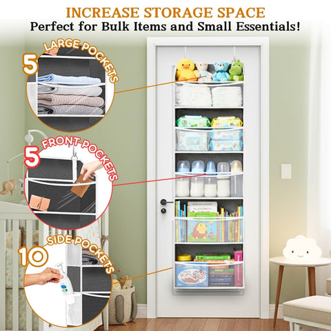 Ofiray-home over-door organizer clear PVC window pocket for easy visibility and access