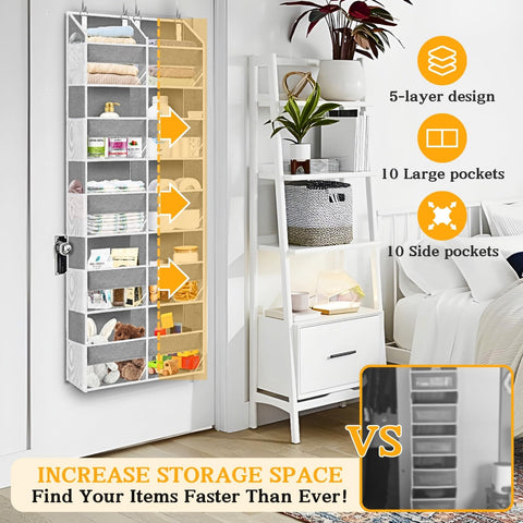 Ofiray-Home organizer shows 10 mesh side pockets for small items within easy reach.