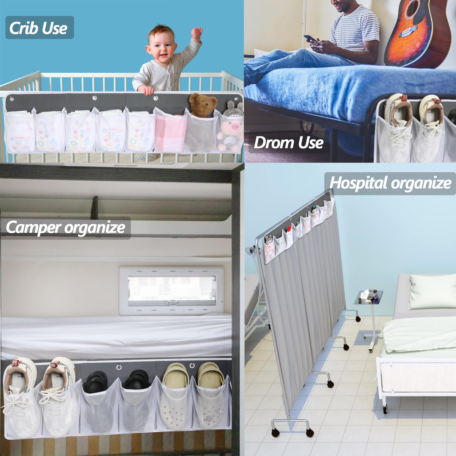 Ofiray-home easy-installation hanging mount includes 8 hooks for quick setup.