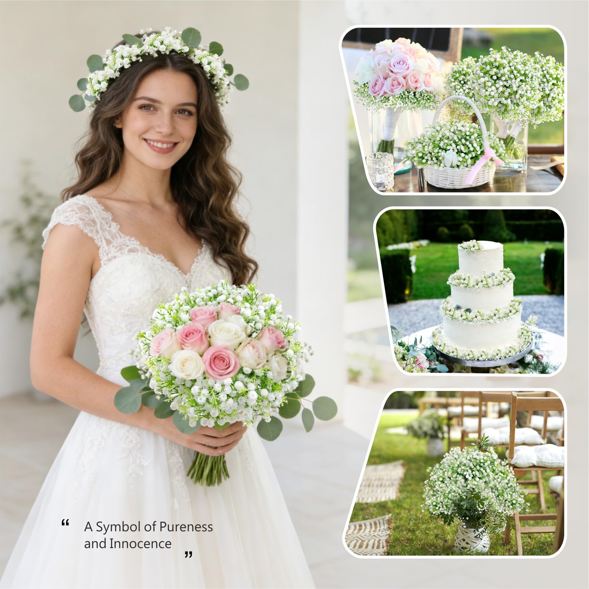 Ofrence Baby's Breath close-up texture highlights soft petal detail and realism.