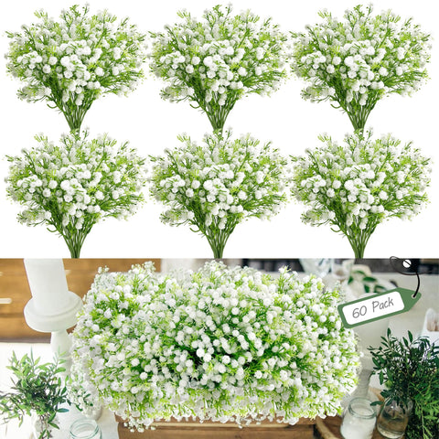 Ofrence Baby's Breath white real touch flowers add delicate, airy elegance to weddings.