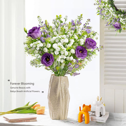 Ofrence Baby's Breath stem structure shows durable PU and iron core for stable arrangements.