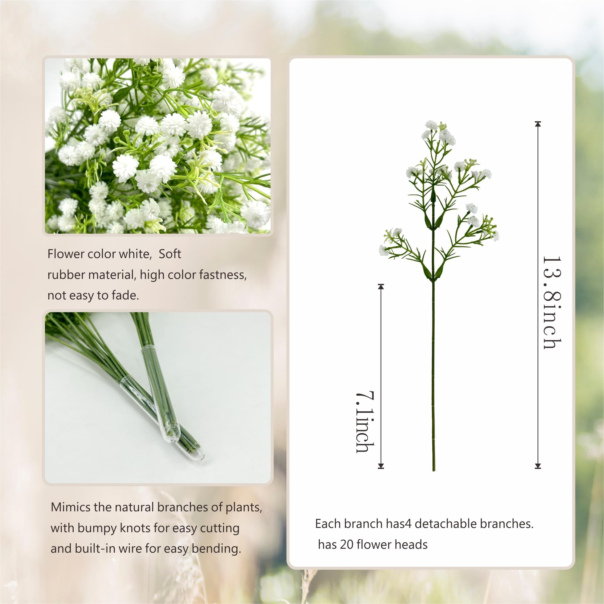 Ofrence Baby's Breath in a vase creates a timeless centerpiece with minimal care.