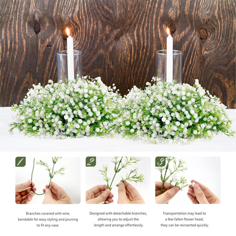 Ofrence Baby's Breath wedding bouquet adds romantic fullness without upkeep.