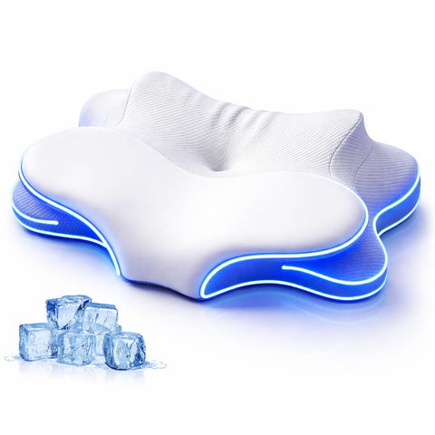 ofwaterstroll cervical pillow dual-height design for customizable neck support.