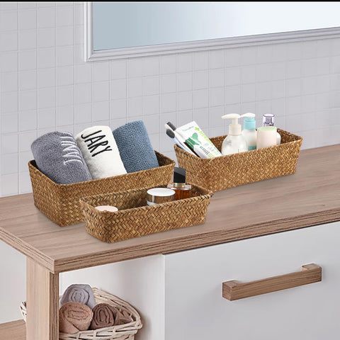 OGANAZI large basket stacked view shows space saving