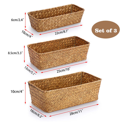 OGANAZI medium basket top view for accessible storage
