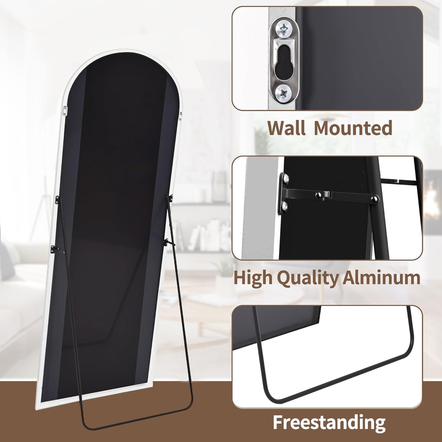 OGCAU slim aluminum brushed frame adds a modern touch to any room