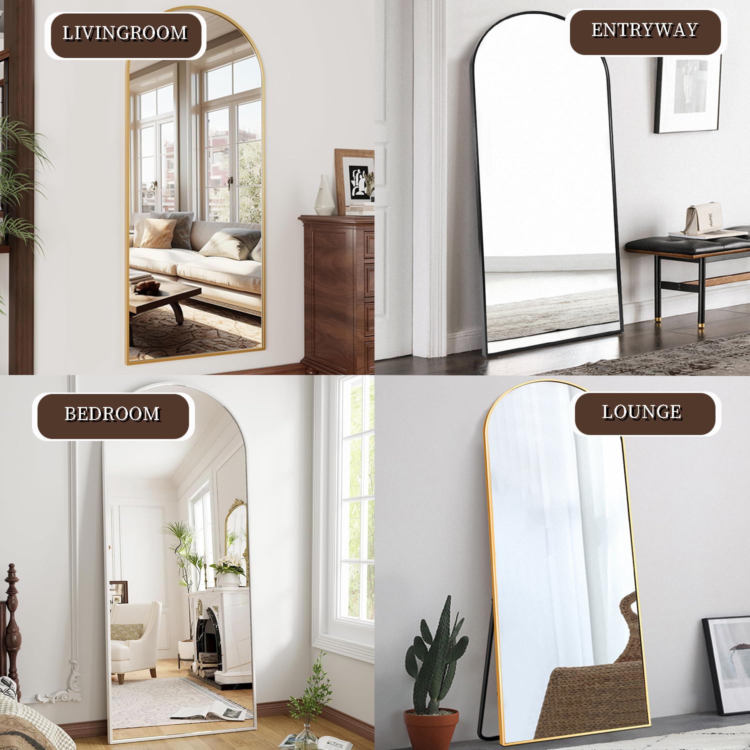 OGCAU full-length mirror safety back with explosion-proof film