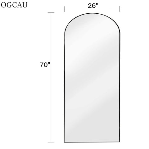 OGCAU full-length mirror packaging and easy assembly guidance included