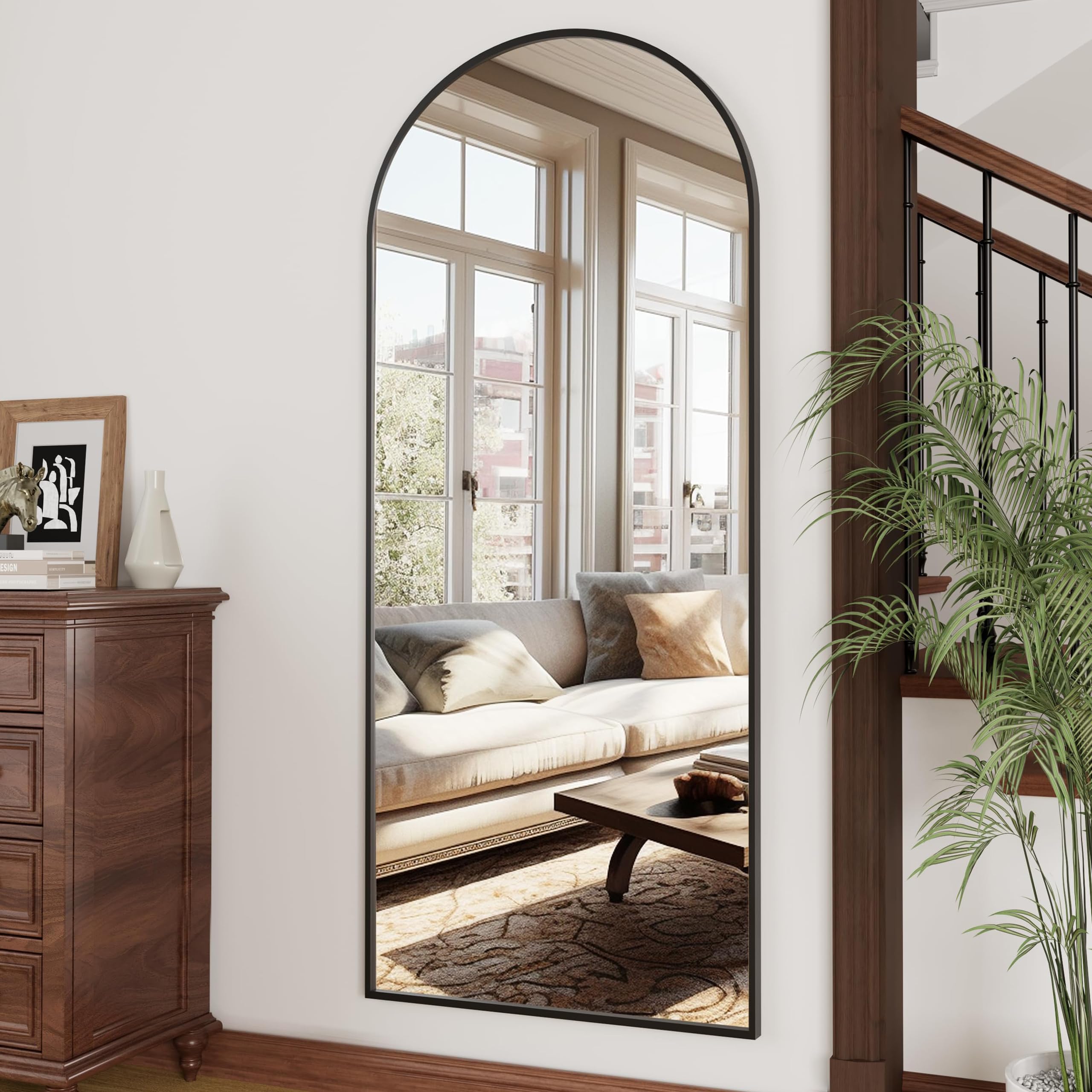 OGCAU full-length mirror stand and lean options fit varied room layouts