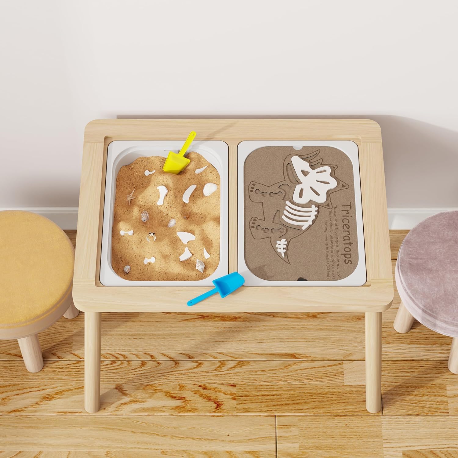 Ogears wooden Montessori-inspired table boosts imaginative play and early skills