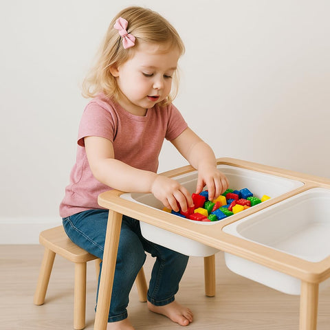 Ogears sensory table with whiteboard for doodling and planning activities
