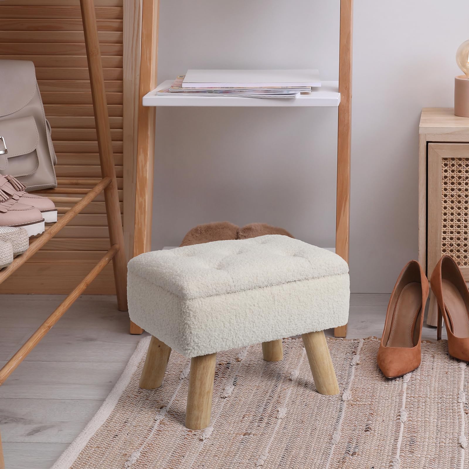 OGEMXU small-space design cream blends style with practical storage.