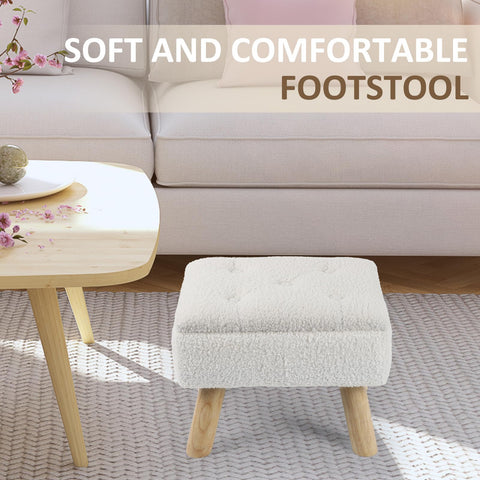 OGEMXU teddy velvet foot rest cream adds soft, cozy seating.