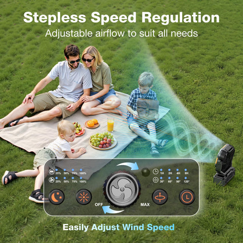 270 degree tilt and oscillation ensure directed airflow