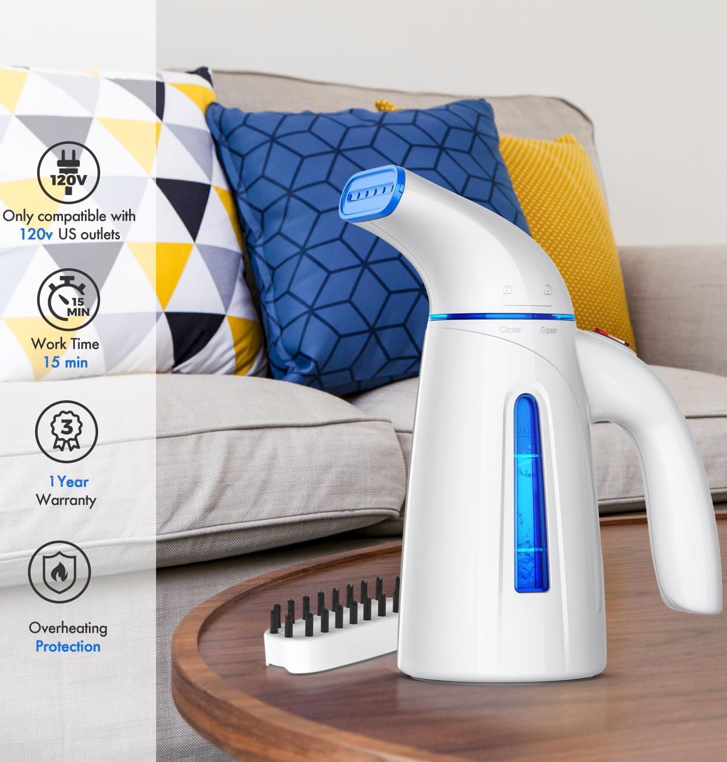 OGHom steamer-304 stainless-panel, anti-rust design for longer device life.