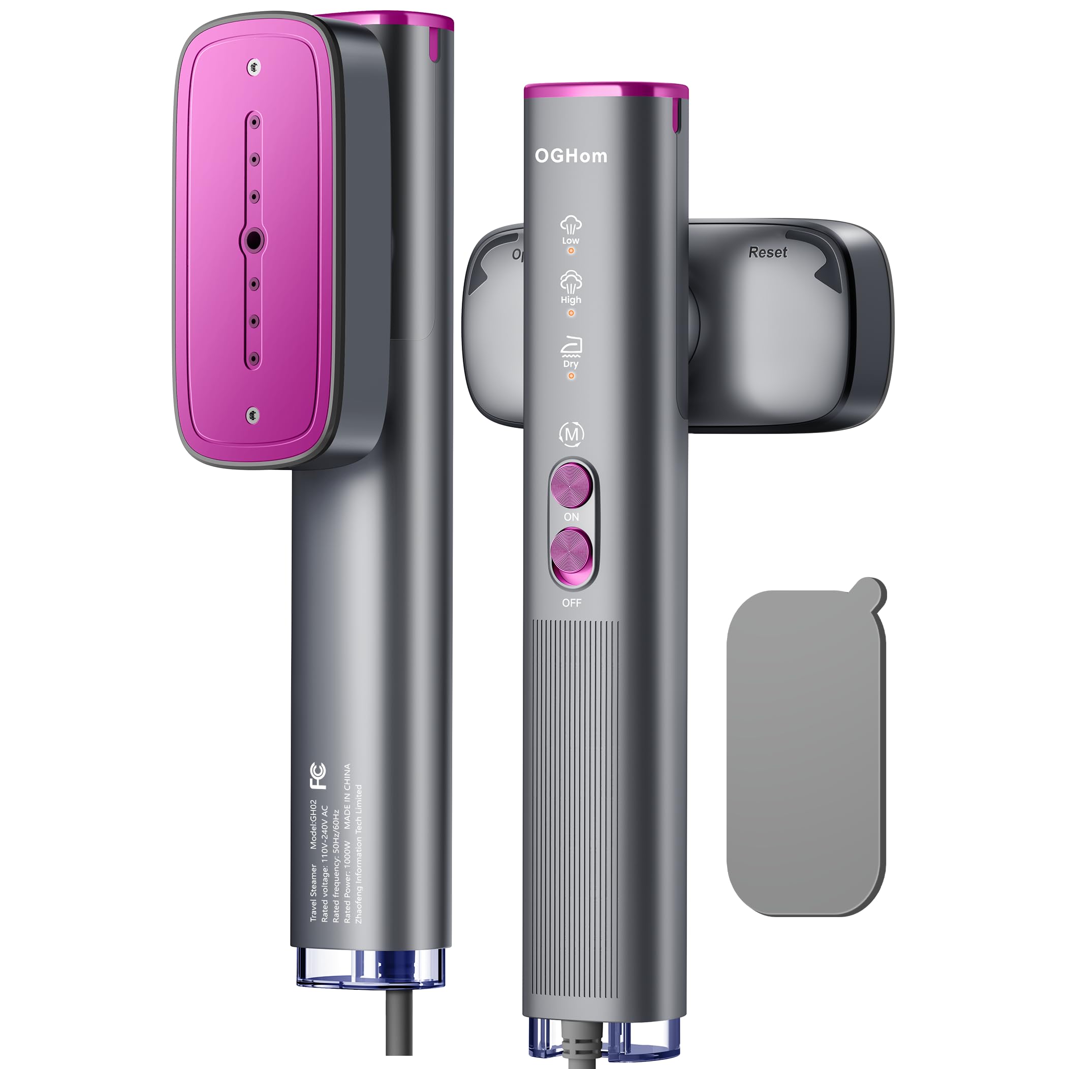 OGHom Steamer compact travel-ready for on-the-go garment care and wrinkle reduction.
