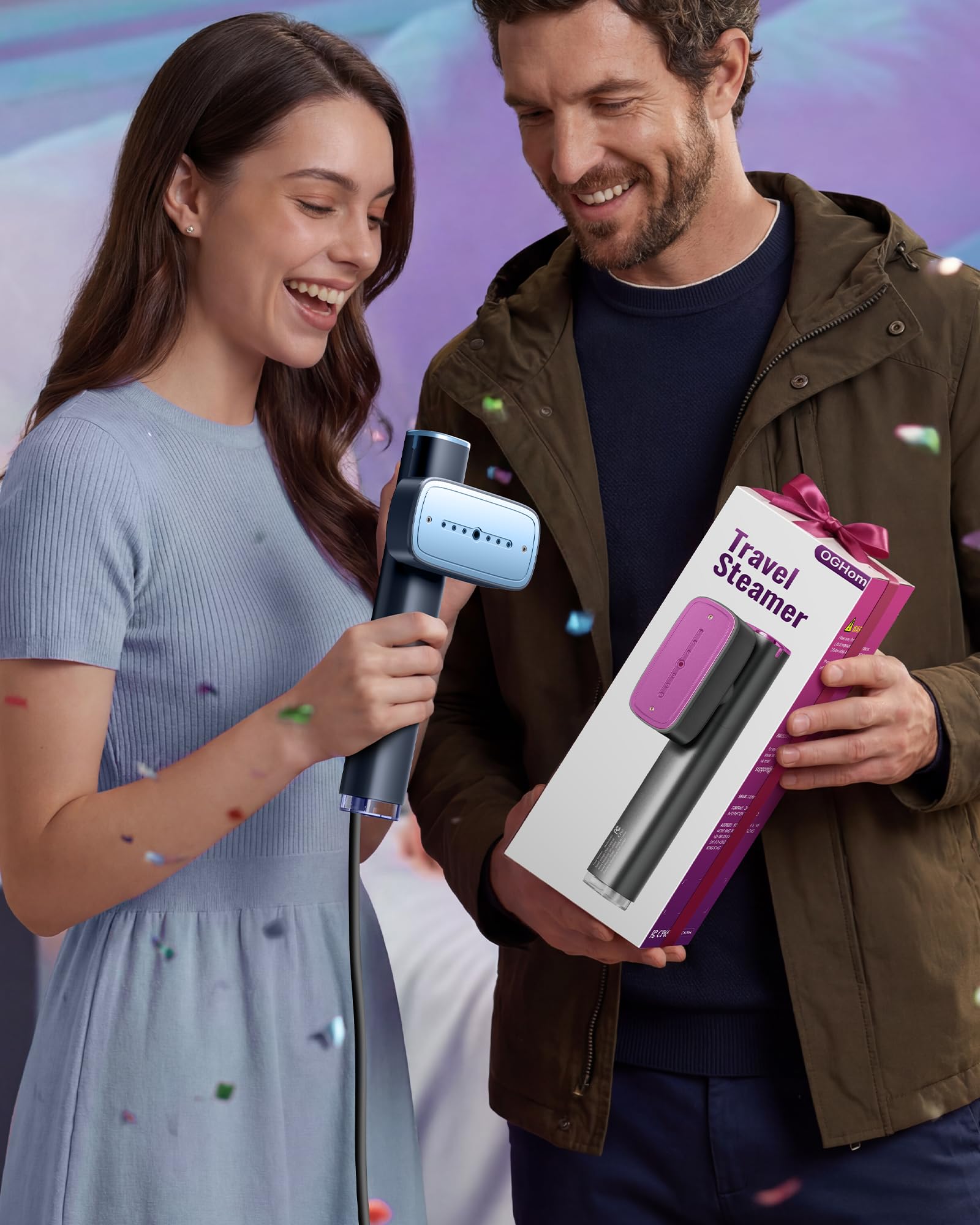 OGHom steamer includes hot iron pad for safe placement