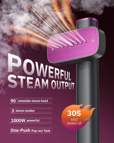 OGHom Steamer rapid heat-up delivers quick steam to refresh outfits fast.