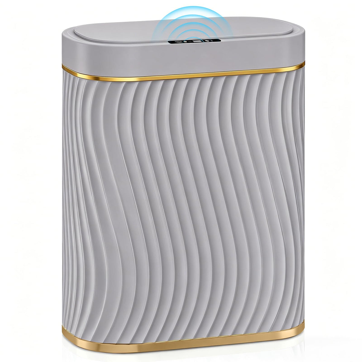 Ogikey bathroom trash can with automatic lid for hands-free use.