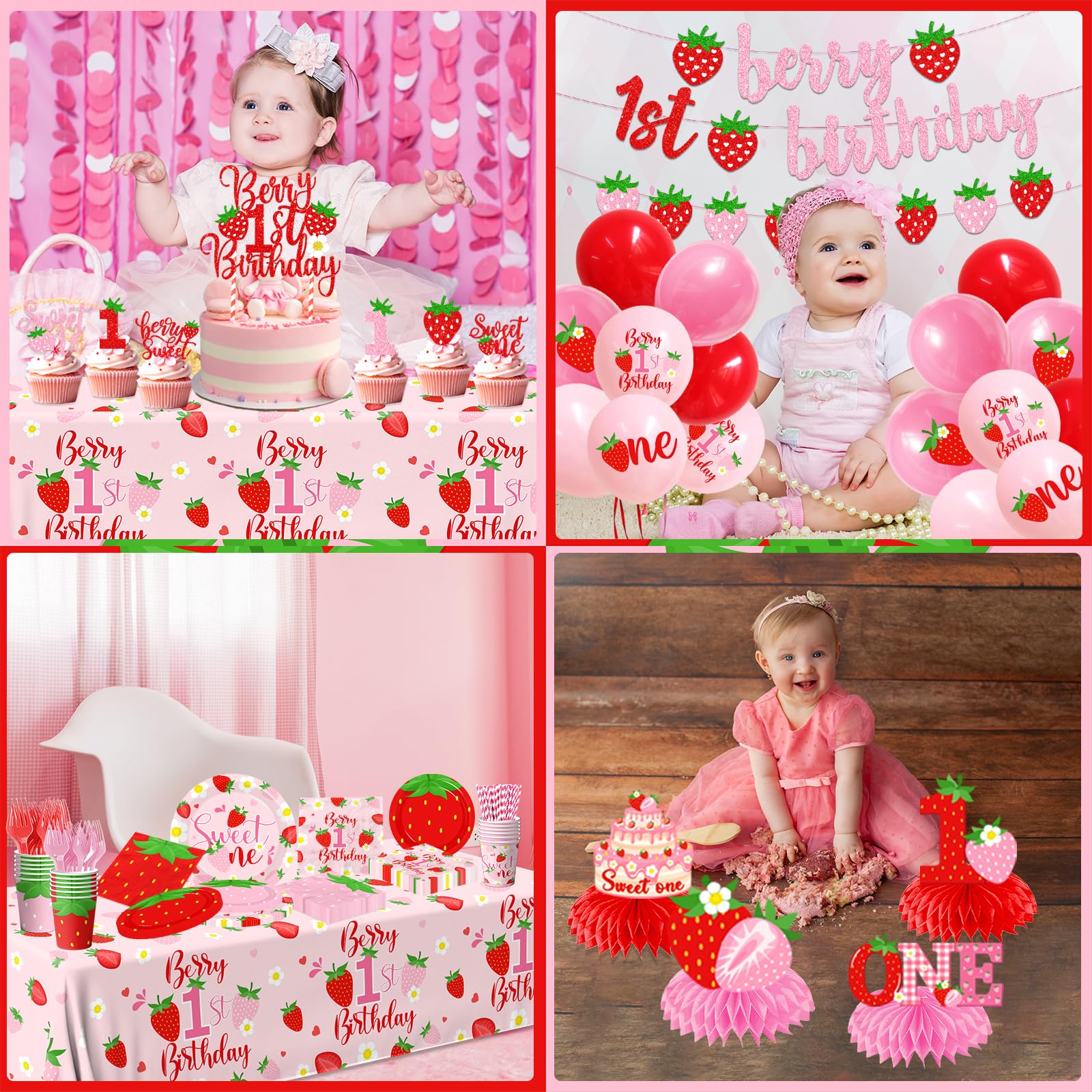 OGMOGKW berry cake topper 1pc for strawberry-inspired cake