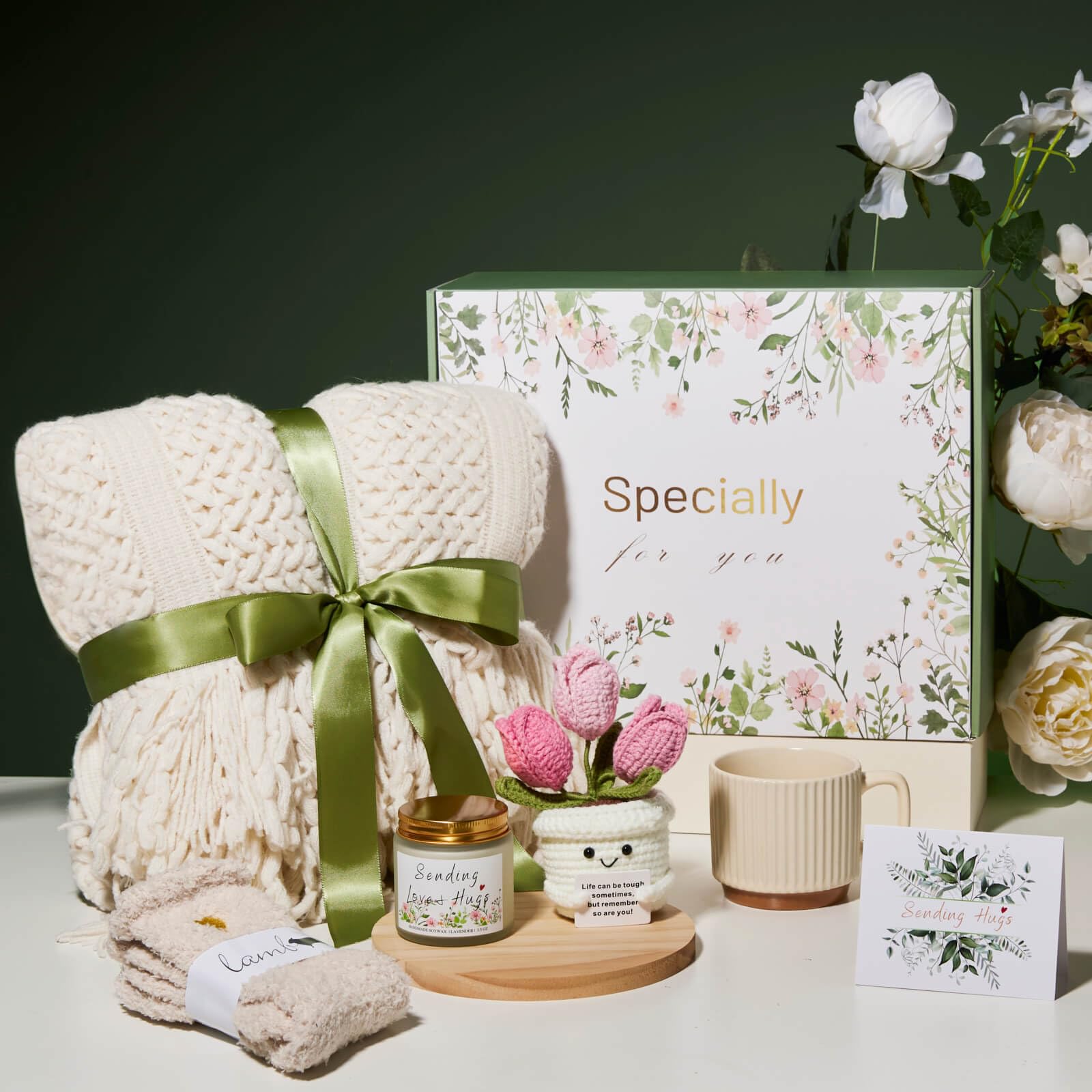 OHATOS Handmade Crochet Flower as an enduring bedside keepsake.