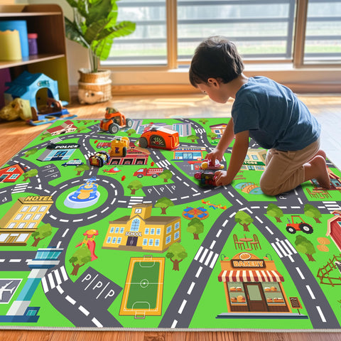 OHDS Educational city map with buildings encourages storytelling and discovery.