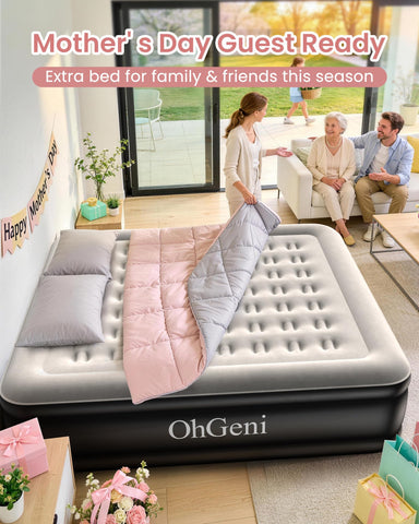 OhGeni smart air coil system adapts to body for balanced support.