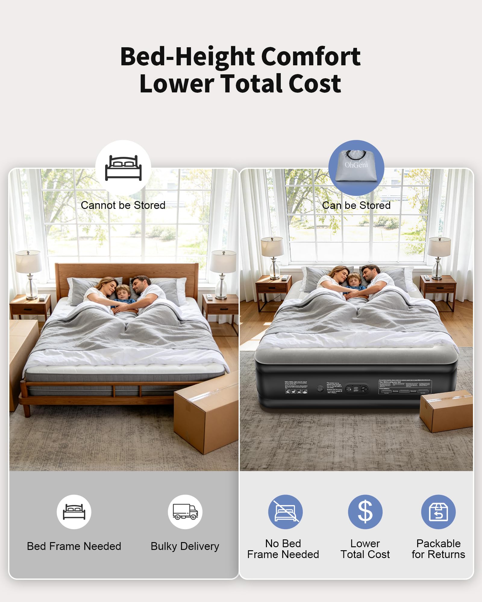 OhGeni durable PVC surface stands up to daily use.
