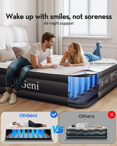 OhGeni Air Mattress Full dimensions 75 by 54 by 18 inches