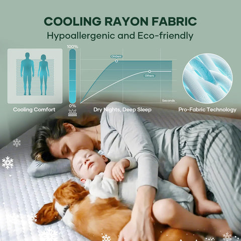 OhGeni breathable 3D honeycomb weave keeps you cool and comfortable through the night.