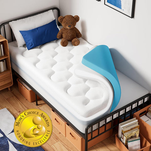OhGeni cooling topper front view showing dual-layer cooling for refreshed sleep