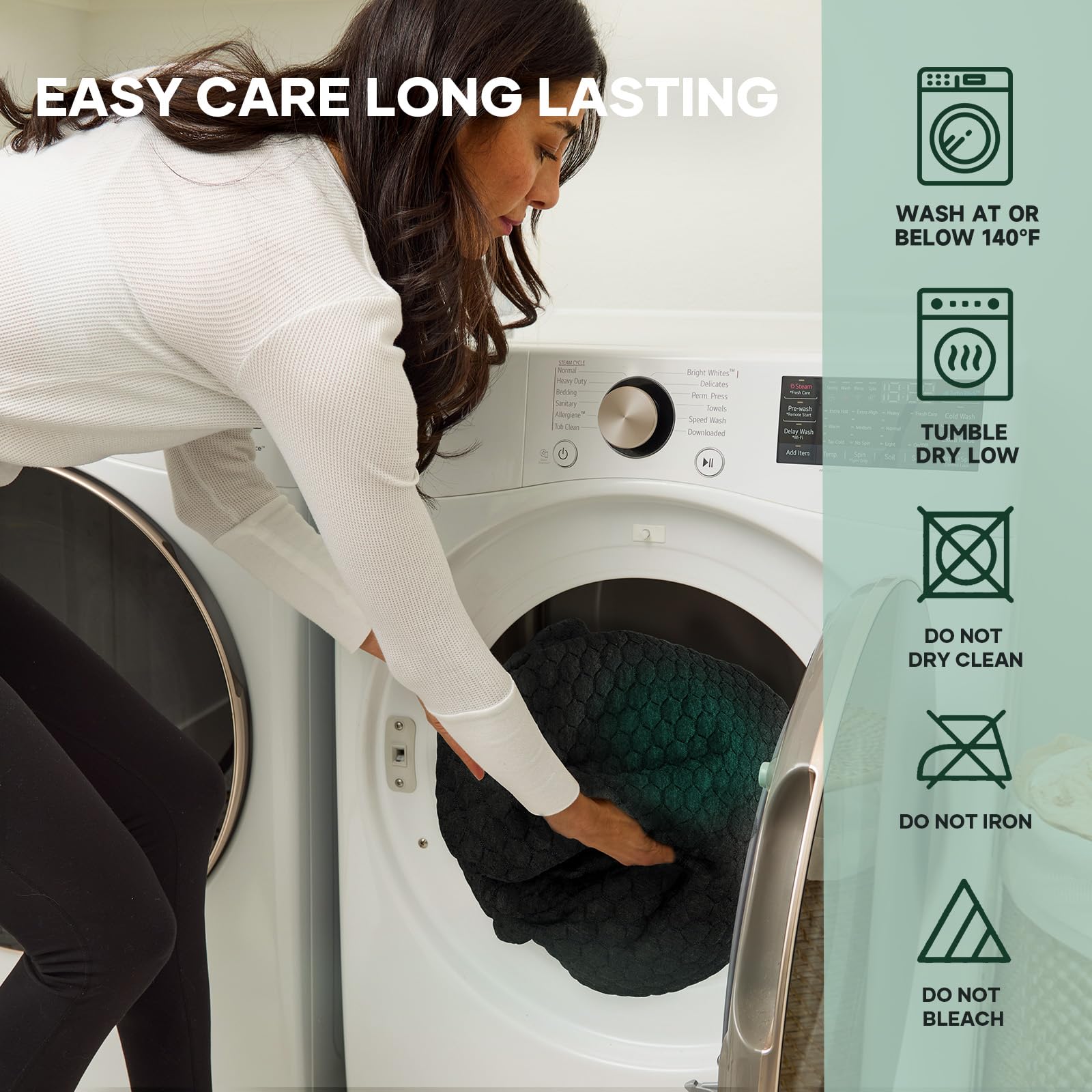 Elastic edge stretch on OhGeni protector delivering secure, crinkle-free sleep