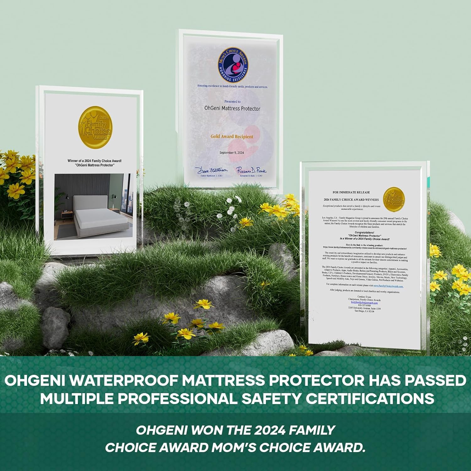 OhGeni long-lasting protection keeps mattress dry and fresh